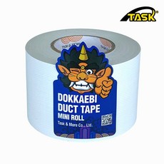 도깨비 수출용(국내산) 덕트테이프 덕테이프 미니롤 WHITE 50mmX10m, 1개