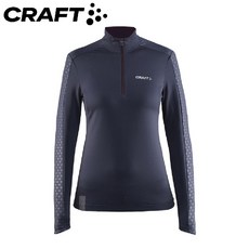CRAFT 瑞典 女 長袖拉鏈運動上衣 鐵灰