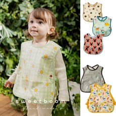 스윗붐 아기 턱받이 자기주도 이유식 신생아 유아 방수턱받이 베이직빕, 1개, 1개입, (베이직형)13 퍼니스마일