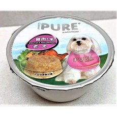 PURE 巧鮮杯 濕糧, 1個, (老犬)雞肉+米 80g/罐