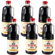 샘표 진간장 금 F3, 1.7L, 6개