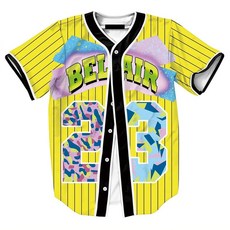 HOPSHION 90s Bel 에어 야구 저지 여성용