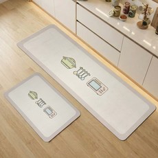 모레아오브제 빨아쓰는 소프트 규조토 주방매트 발매트 1+1 세트 일러스트 플라워 16종, DRA-2609