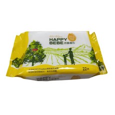 Happy bebe濕紙巾【單包賣場】南六廠製造，柔軟親膚，無酒精香精，超商取貨, 1個, 22抽抗菌款, 22張, 45g