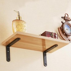 금속 벽걸이 선반 브래킷 고하중 지지대 상품 선반, As above, 블랙