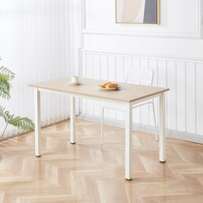나인홈 프리 테이블 심플 스터디 일자형 입식 데스크 컴퓨터 책상 1200x450, 화이트(WWD3074-WH)