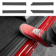 Powoq 2019-2026 닷지 램 1500 도어 씰 가드와 호환되는 내부 도어 씰 프로텍터 TPE 자동차 임계값 프로텍터 엔트리 가드 교체 2019-2026 닷지 램 150, 도어 씰 프로텍터 4개