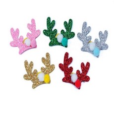 애견 루돌프 자동핀 강아지머리묶기 강아지악세사리 강아지헤어핀