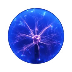 대형 플라즈마 볼 정전기 터치 번개 램프 조명 불멍 5인치 3인치 빨간빛 USB 배터리 겸용, 파란빛 6인치