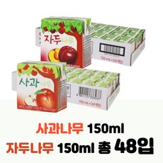사과나무 어린이음료 자두나무 150ml 총48개 단체구매 학교, 48개