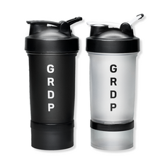 단백질 쉐이크통 분리형 컨테이너 GRDP 쉐이커 보틀, 블랙, 1개, 600ml