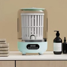 [캬오유] 미니 속옷 세탁기 세탁 탈수 초소형 초미니 소형이동용 3kg, 티파니 그린, HP-909