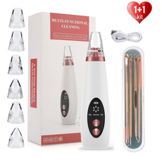 아쿠아 워터 필링기 초음파 스킨 스크러버 나노 스파이어 스티머 페이셜 필링 삽 모공 클리너 엑스폴리에이터 여드름 리무버 포인트 누아르 블랙헤드, 세트 5