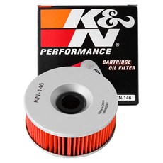 K&N 오토바이 오일 필터: 고성능 프리미엄 합성 또는 일반 오일과 함께 사용하도록 설계됨: 일부 야마하 차량에 적합 KN-146