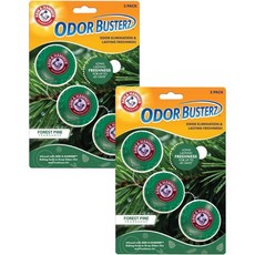 암 앤 해머 탈취제 냄새 버스터즈 깨끗한 버스트 3 개입, Forest Pine, 1 Count (Pack of 6)