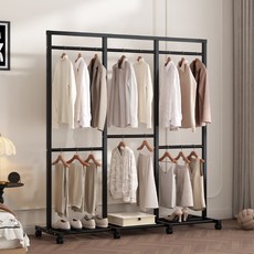 슬로에잇 철제 이동식 행거, 블랙