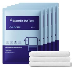 여행용 일회용 목욕 타월 5팩 타월 재사용 가능 호텔 여행 필수품 대형 캠핑 139.9 x 69.9cm(55.1 27.5인치) 하이킹 스포츠 수영 및 170044, 5개