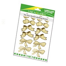 끄니스토어 스티커 장식 리본 4매입 다이어리꾸미기 스크랩북