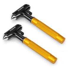 OUDEW 자동차 안전 망치 2팩 골드 222668, 골드 (2팩), 골드 (2팩)