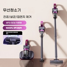 WoWo 초강력 동력 무선청소기 차량용 다기능 청소 용품 침실 진드기 제거기, 자주색, 묵인하다