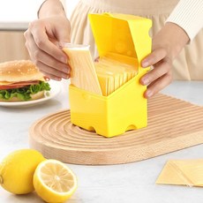 냉장고용 사이랭크 슬라이스 치즈 용기 귀여운 버터 블록 재사용 가능한 보관 홀더 키퍼