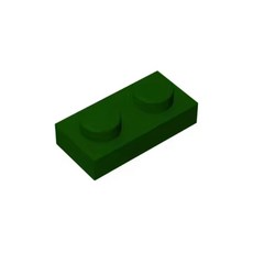 1X2 호환블록 3023 28653 6225 모델 호환 3개입 1세트, 047 Dark Green