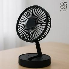 픽템 고요2 무선 저소음 높이조절 탁상용 선풍기 GO:YO2, 블랙