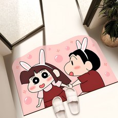 귀여운 인물 욕실 발매트 규조토 발매트, 짱구는 못 말려요 13