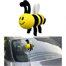 자동차 안테나 토퍼 지붕 벌 볼 장식 차량용 공중 EVA 공 차량 트럭 SUV용 범용 액세서리 화이트, 흰색, 흰색 날개