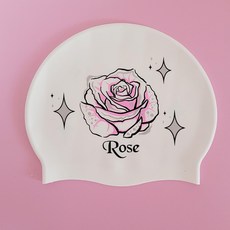 (수빠마) 예쁜 수영모자 모음 리본수모 장미수모 체커보드 수모, 1개, 핑크 장미