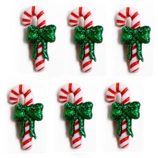 Dress It Up Button & Embellishments의 Left Candy Cane 홀리데이 컬렉션 - 6피스, Dress It Up Button & Embellish