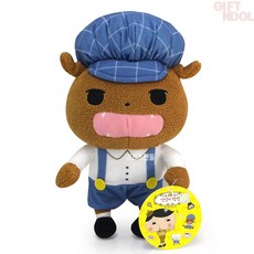 기프트앤돌 정품 엉덩이 탐정 브라운 말티즈 서장 스탠딩 붕제인형 22cm, 1개