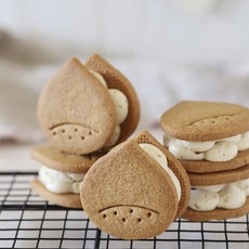 烘焙模具 日式 松鼠 松果 餅乾模具 曲奇餅乾模具 可愛卡通 日式和風 松鼠 松果 栗子, 1個