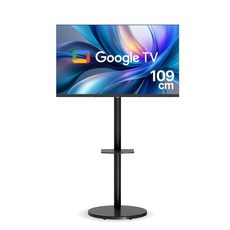 10% 환급가전 위드라이프 구글 43인치 스마트TV 삼탠바이미 세트 무빙라이프 1등급 이동식 안드로이드티비, 109cm(43인치), WLTSTB2(블랙), 스탠드형, 고객직접설치