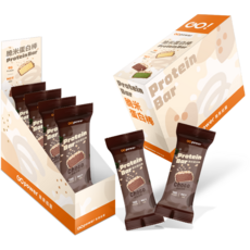 GOpower 果果能量 脆米蛋白棒【雙癒可可】盒裝6入 高蛋白 蛋白質 健身補給, 1盒, 240g