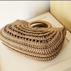 다야핸드 [ DIY패키지 크로셰가방 링토트백만들기 (실+링손잡이+동영상제공), 버건디, 1개