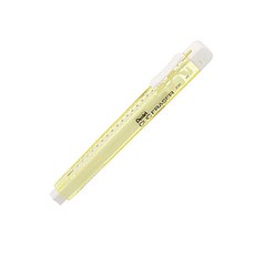 Pentel 펜텔 클릭 이레이져 슬라이딩 샤프식 지우개 (ZE80 ZE81), ZE81G-W 클리어옐로우