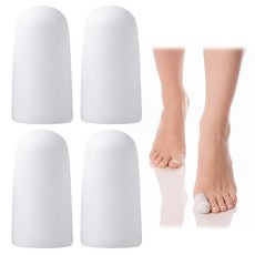 Cuffbow 발레 포인트 슈즈 토 패드 4개 투명 스트레치 팁 댄서용 프리 사이즈 유연한 미끄럼 방지 컴포트 댄서 액세서리