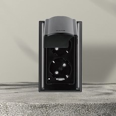 AJBATH 세로 타입 덮개형 전기 콘센트 커버 블랙 1(PCS) 46123 PN top+7765Ga