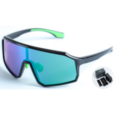 E-MATCHONE 이메치원 어린이 주니어 키즈 스포츠고글 선글라스 KH-01-01, 녹색+블랙, 1개