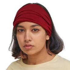 참 Casualbox 남성용 차콜 그레이 머리띠 여성 및 일본 스타일 반다나 헤드 밴드 스포츠 일상용 스트레치 헤어 L_161926, 레드_161926, Large