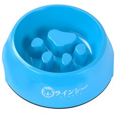 uTVHome Store 과식을 방지하는 강아지식기 애완용그릇 고양이와 강아지 사용가능 과식을 방지하는 접시 강아지밥그릇 고양이밥그릇, L-Blue, 2개