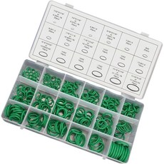 제더리 270 PCS 자동차 씰 개스킷 와셔 O 링 구색 세트 키트 고무 방수 내열 압축기 씰링 대부분의 전기 제품 베어링녹색에 적합합니다