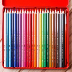 세트 24색 스케치 수채 붓 미대생 취미용 색연필 59248EA 1(EA), 진하기