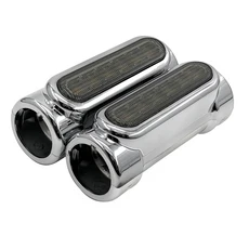 1.25 32mm Led 엔진 가드 하이웨이 크래시 바 스위치 백 앰버 화이트 라이트 턴 시그널 Harley Touring Dyna Victory, 01 크롬