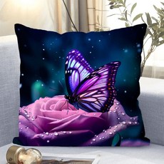 아름다운 꽃패턴 소파쿠션 양면 소파 쿠션 솜 포함 세탁가능 고탄력 트렌디 꽃스타일 수집가 추천 특별한 디자인 트렌디한 스타일, XKHD-21, 40 x 40CM (솜포함 양면쿠션)