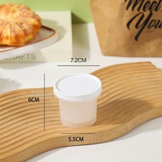 디저트컵 다회용 아이스크림 요거트 푸딩컵 투명 내열성 홈카페용기 100ml 컵+뚜껑 60개, 1개