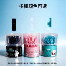 DFMEI 掏耳勺棉籤成人挖耳勺嬰兒棉棒清潔二合一化妝家用雙頭多功能棉籤, 1個, 雙頭挖耳勺棉籤-藍色-1盒(100支):如圖