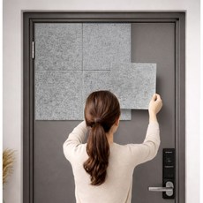 아보하 현관문 방음재 접착 흡음재, 12개, 그레이