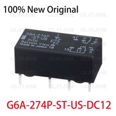 G6A 274P ST US DC12 저신호 릴레이 PCB 코일 전압 12V DC 전류 16 7 mA 전력 소비 200 mW 720 옴 5 개 10 100, 10 Piece